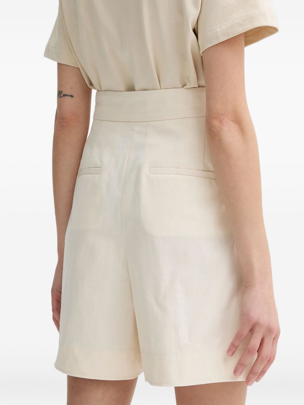 pleated-detail tailored shorts - 3