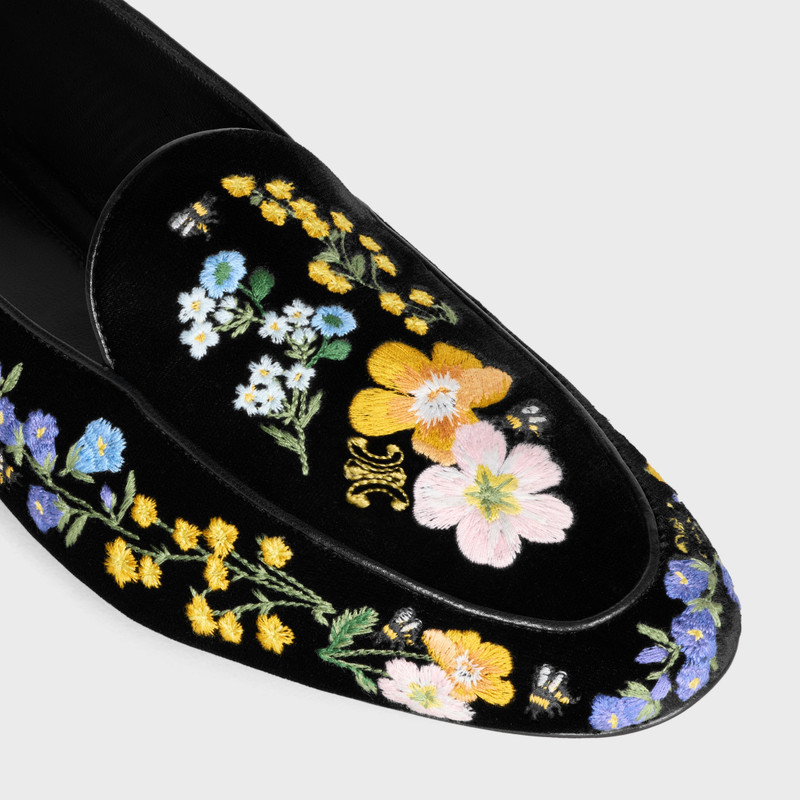 AURA LOAFER IN Flowers Embroidered Velvet 4