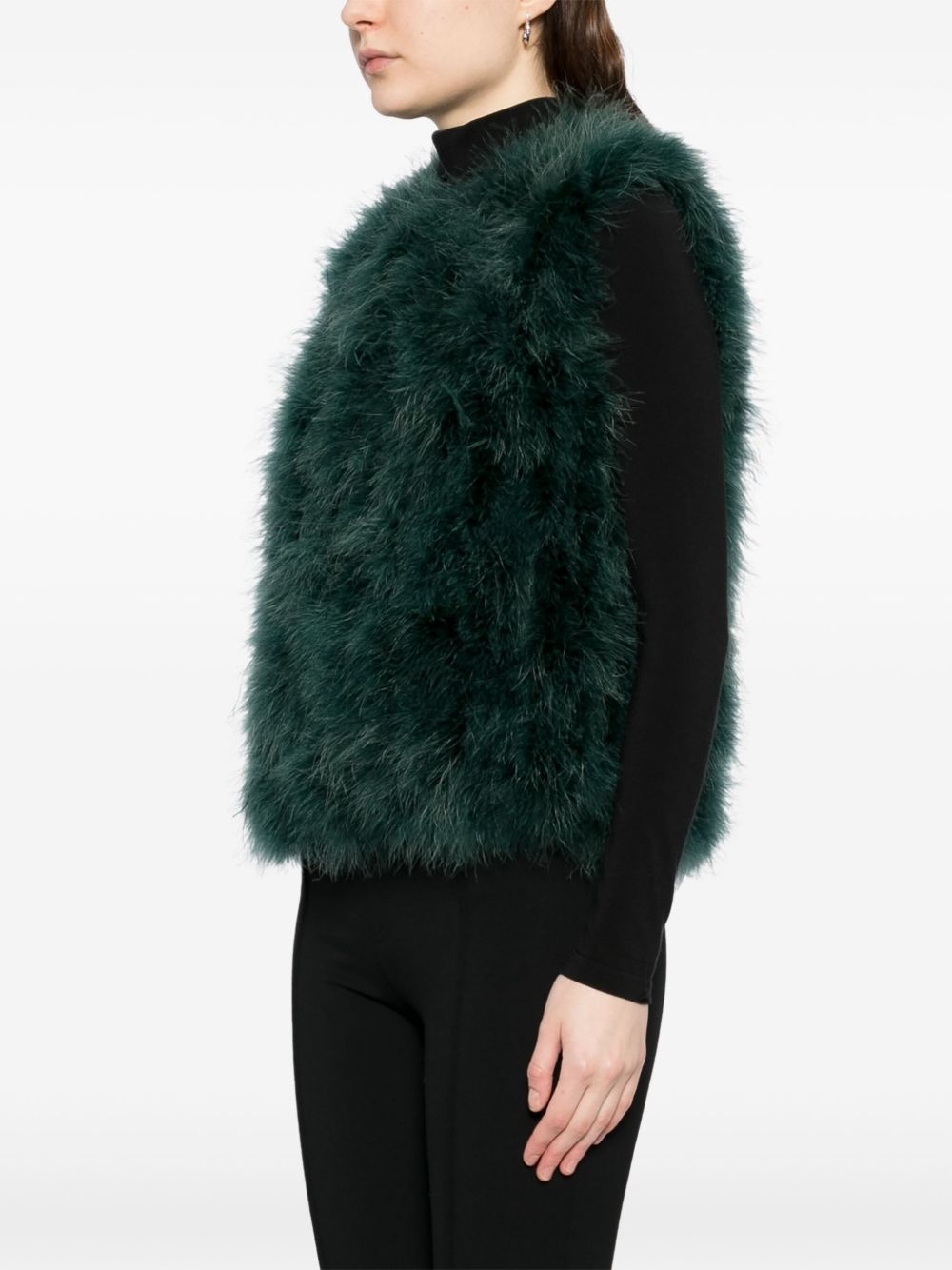 feather silk coat - 3