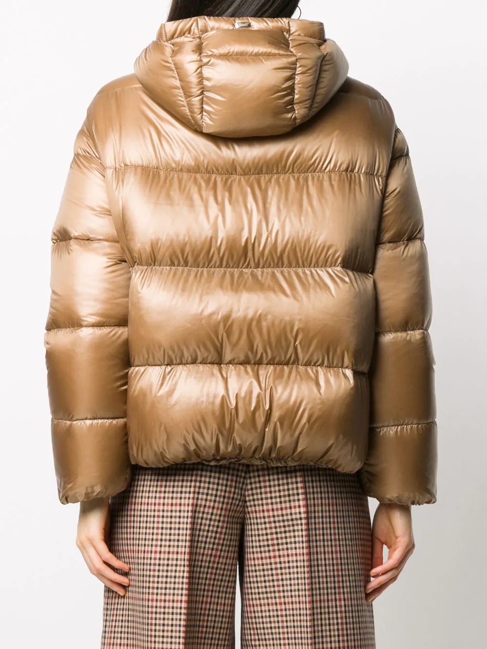 metallic quilted puffer jacket - 4