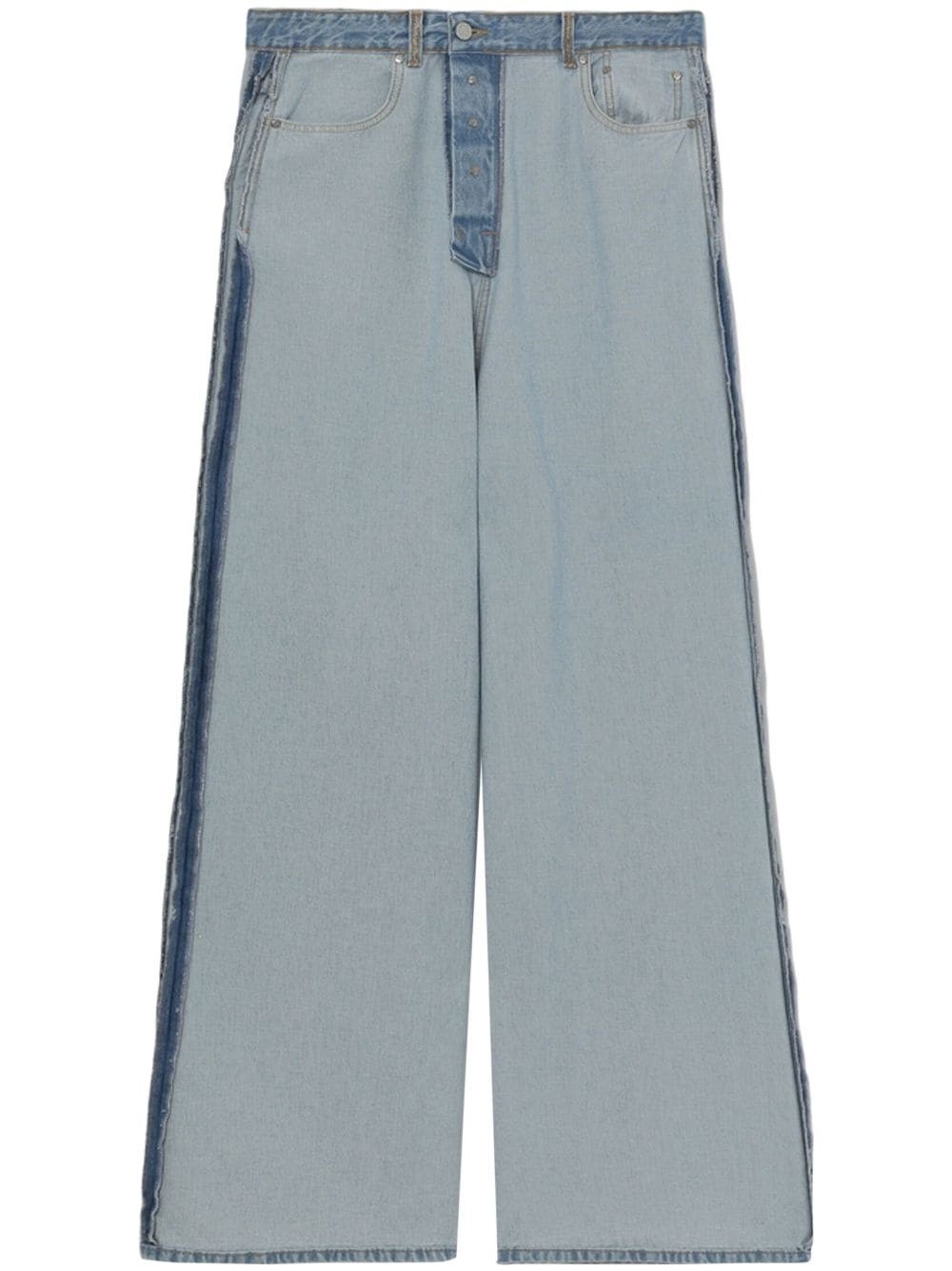 inside-out wide-leg jeans - 1