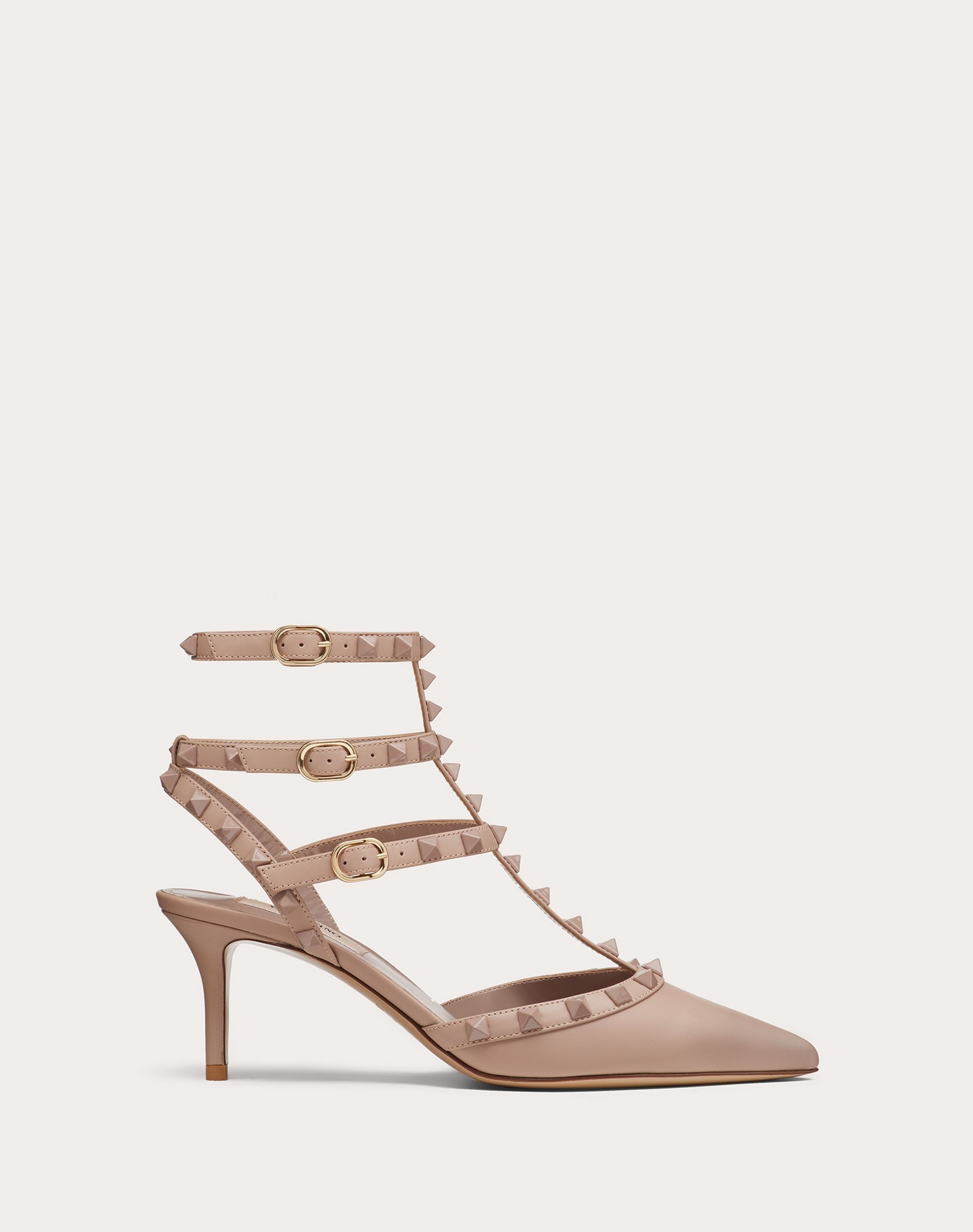 Rockstud Ankle Strap Pump with Tonal Studs 65 mm - 1