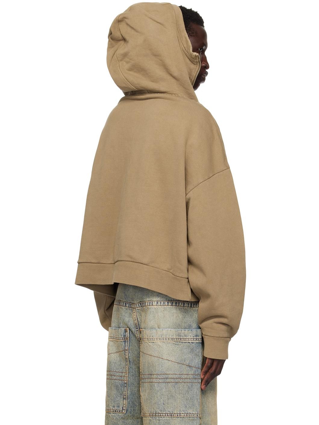 Beige Full Zip Hoodie - 3