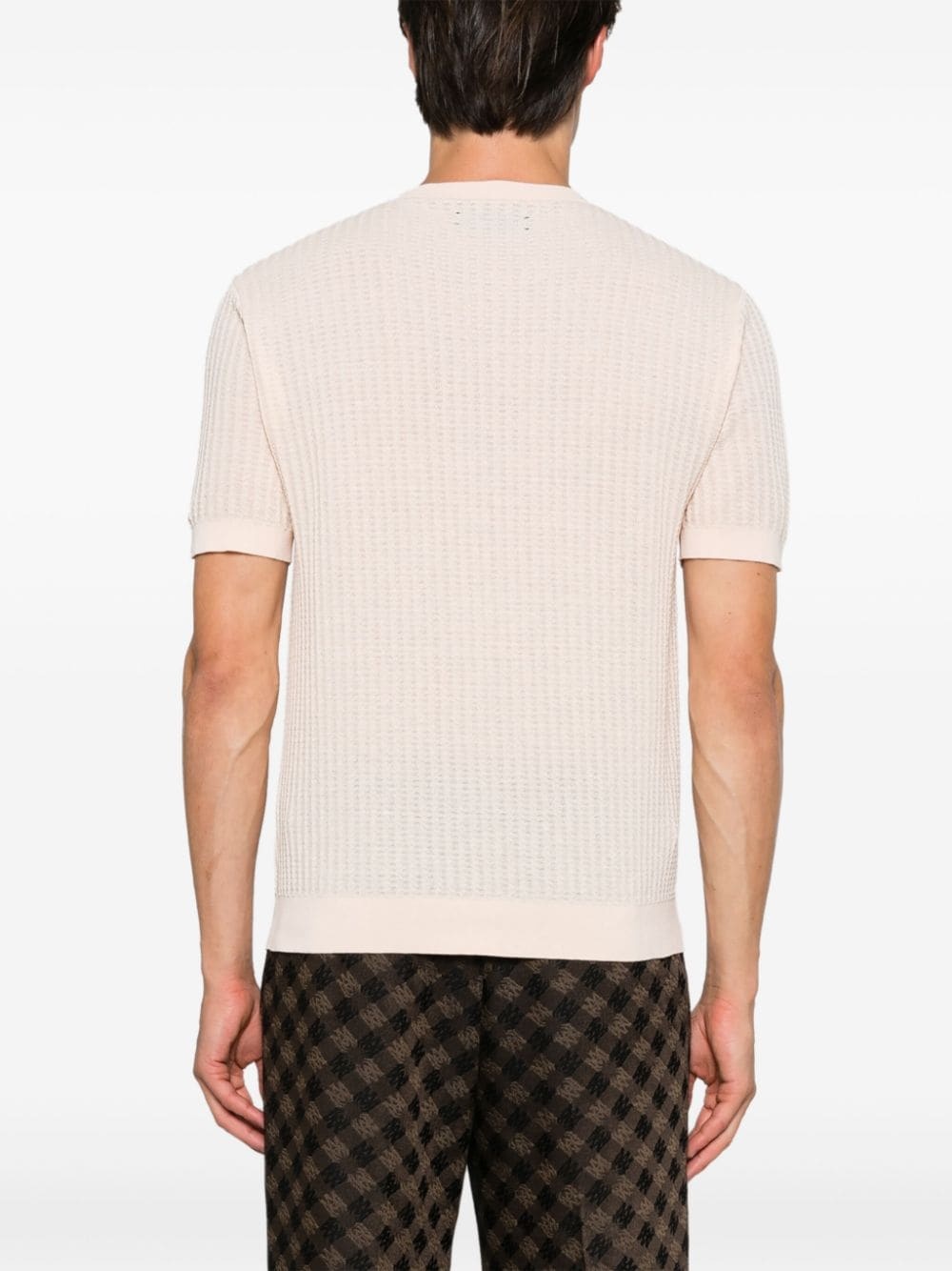 pointelle-knit T-shirt - 4