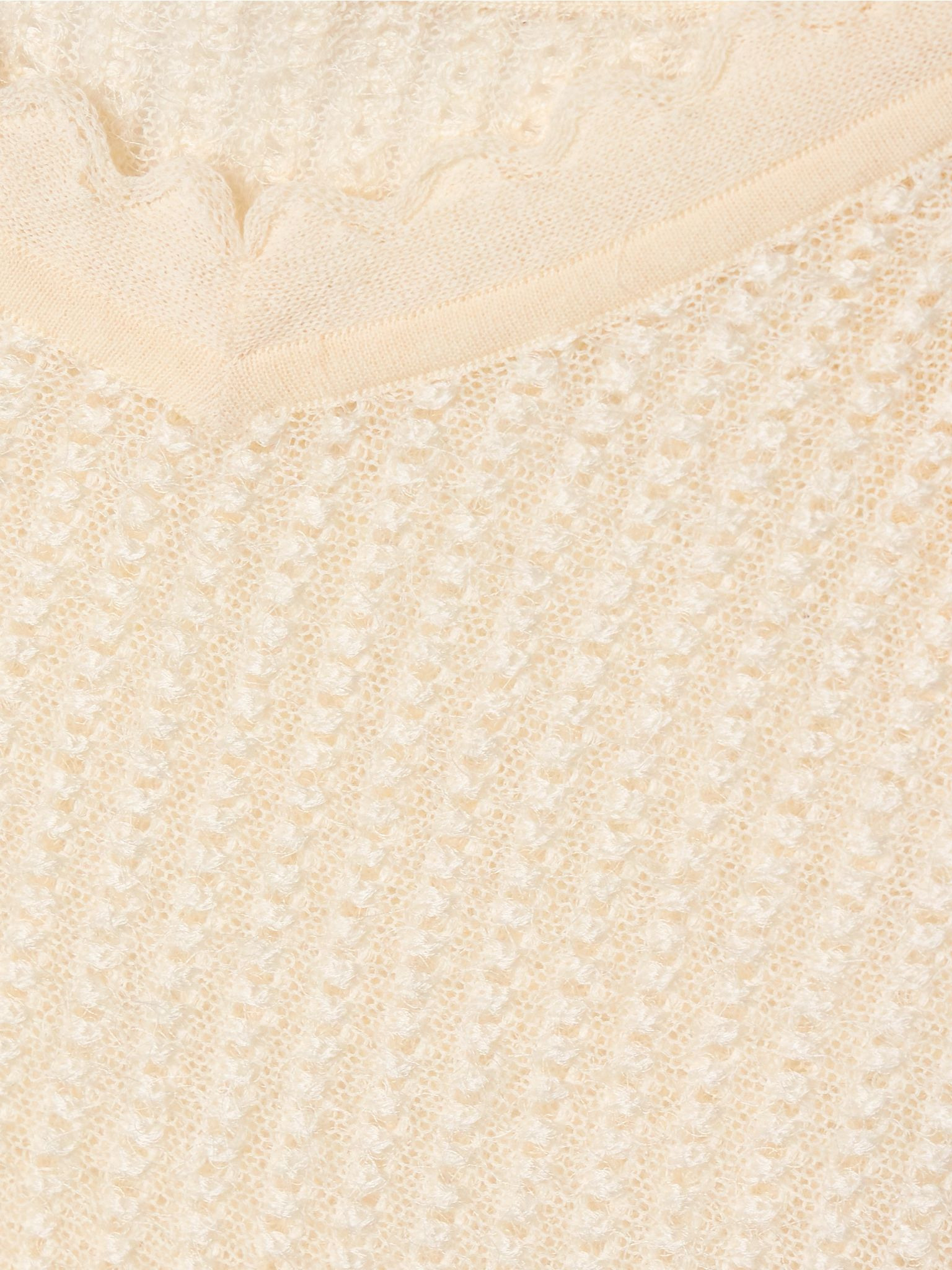 Ennio scalloped pointelle-knit tank Cream - 4