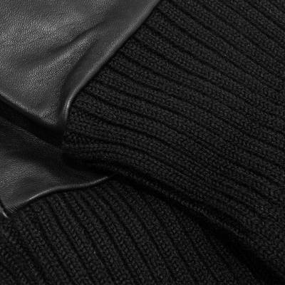 Yohji Yamamoto Wool & Leather Long Gloves in Black outlook