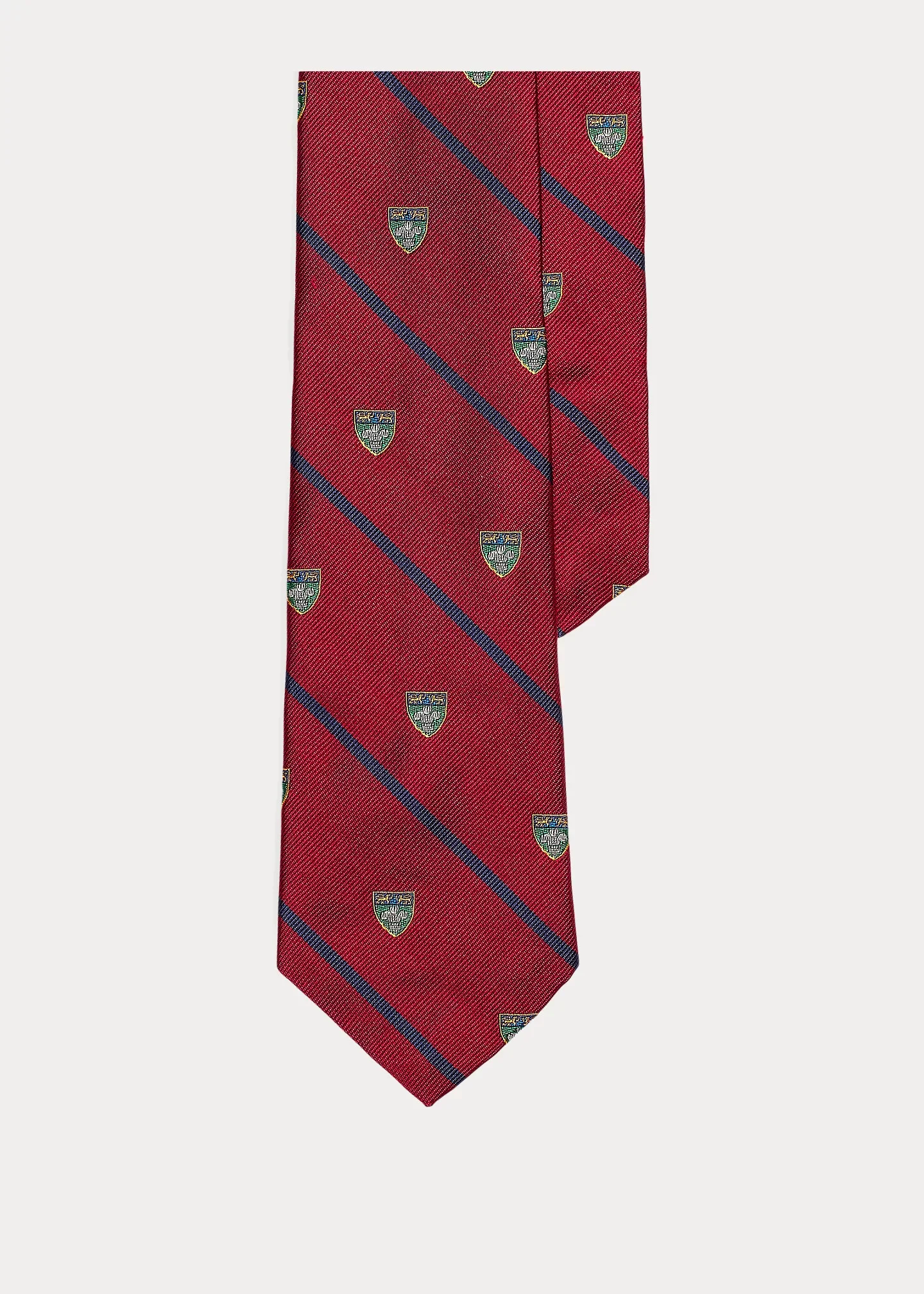Striped Silk Repp Narrow Club Tie - 1