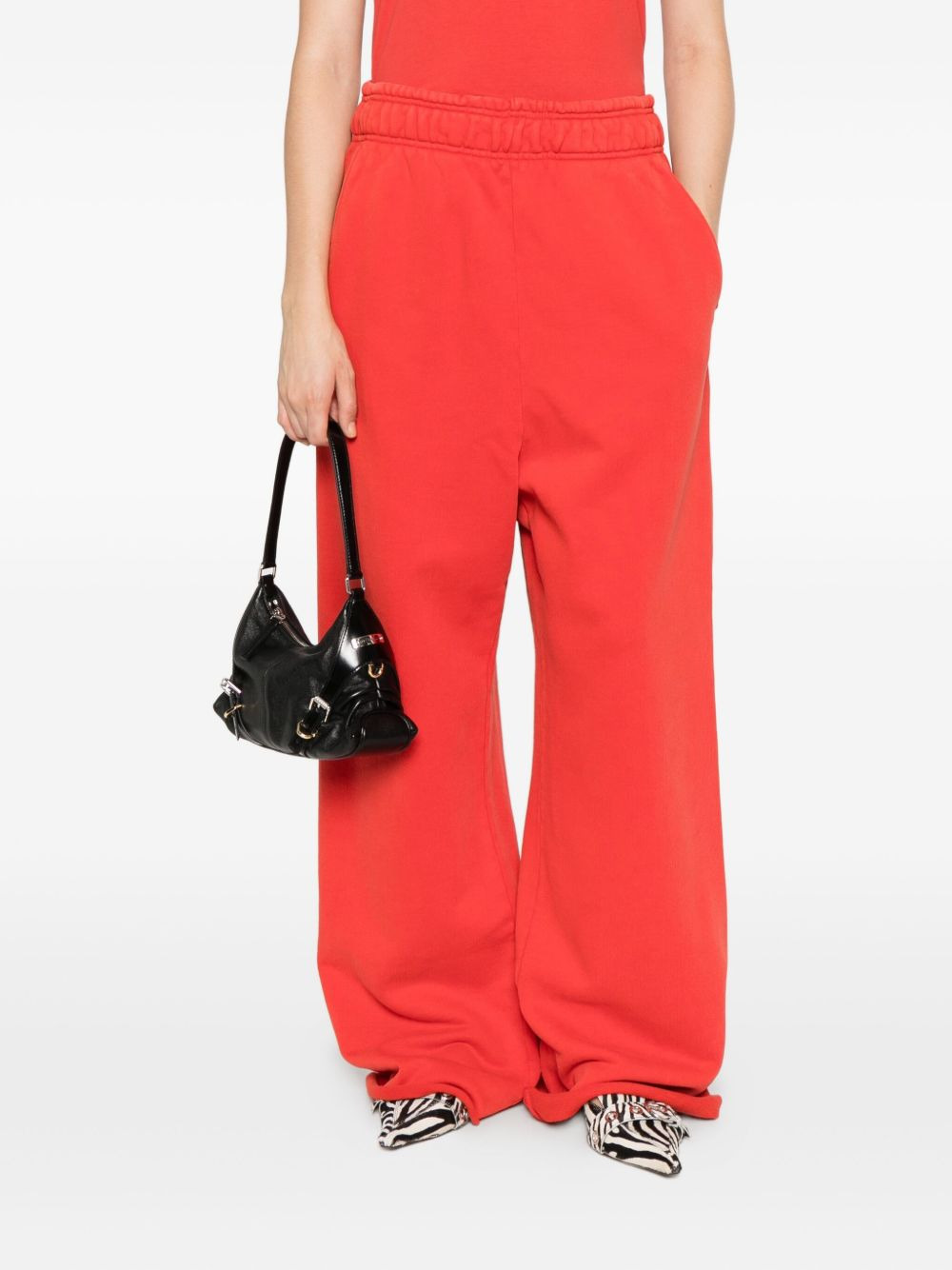 elastic-waistband side-pocket pants - 2
