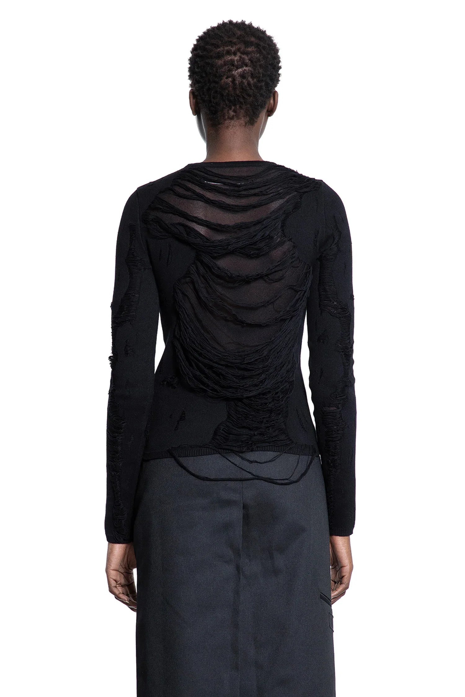 Shredded-Cotton-And-Tulle-Sweater - 3