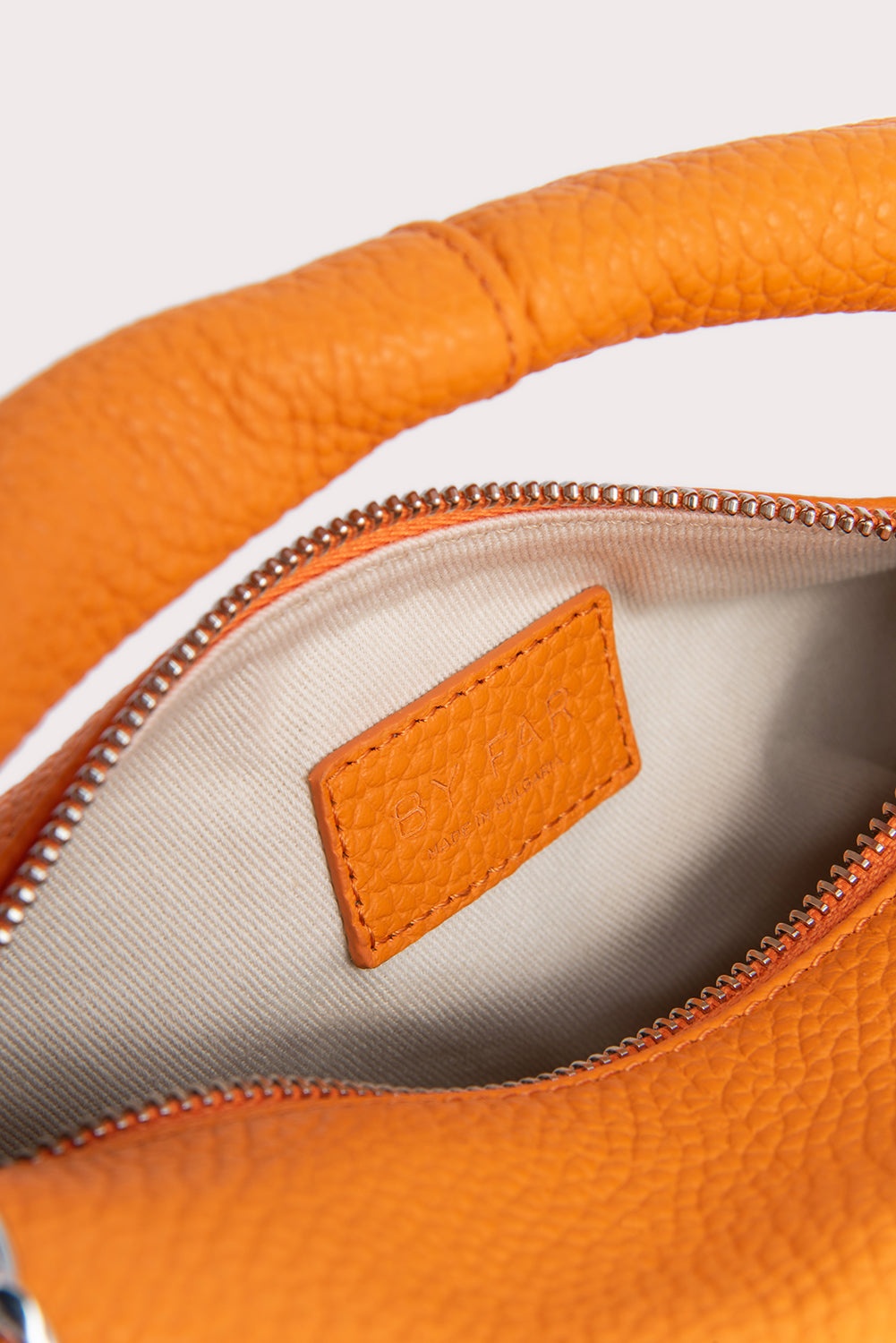 Baby Cush Orange Flat Grain Leather - 8