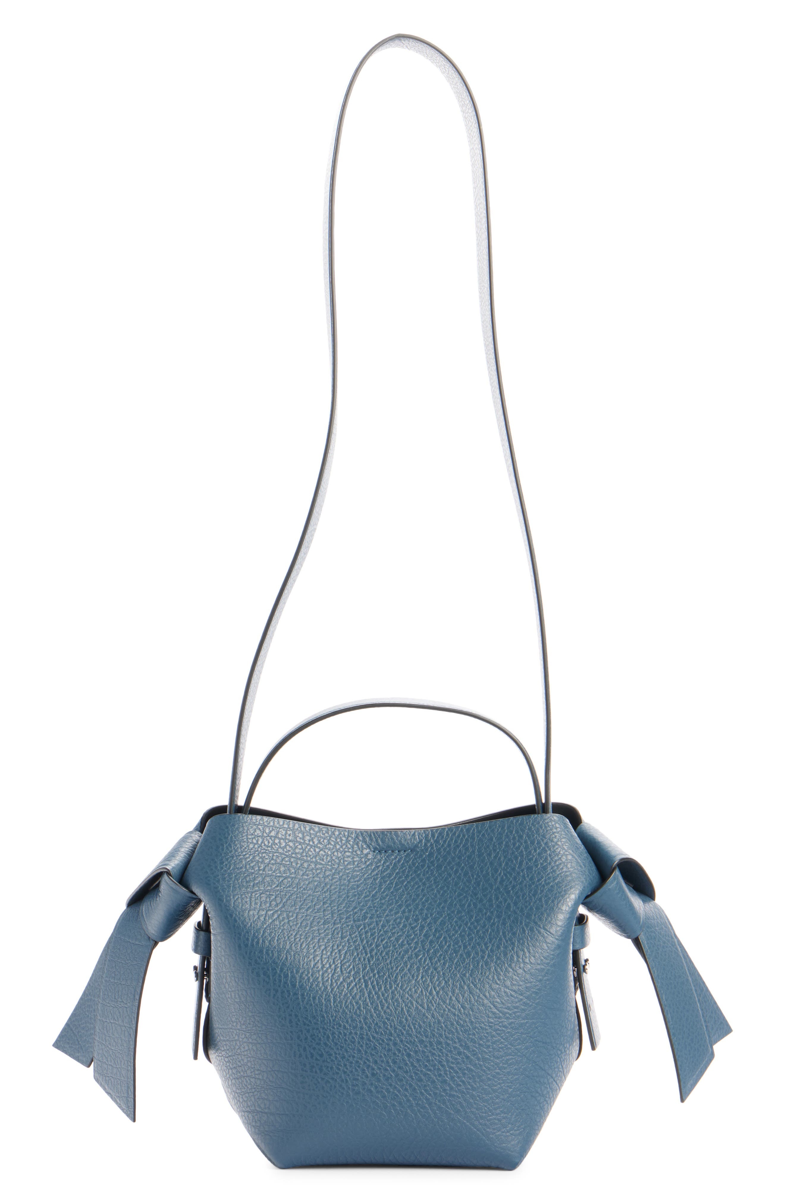 Acne Studios Mini Musubi Leather Shoulder Bag in Denim Blue at Nordstrom - 3