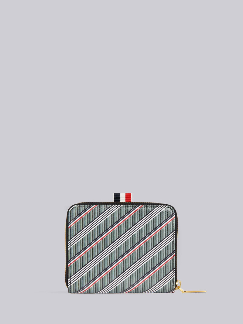 Medium Grey Monogram Coated Canvas Short Zip Around Purse 4