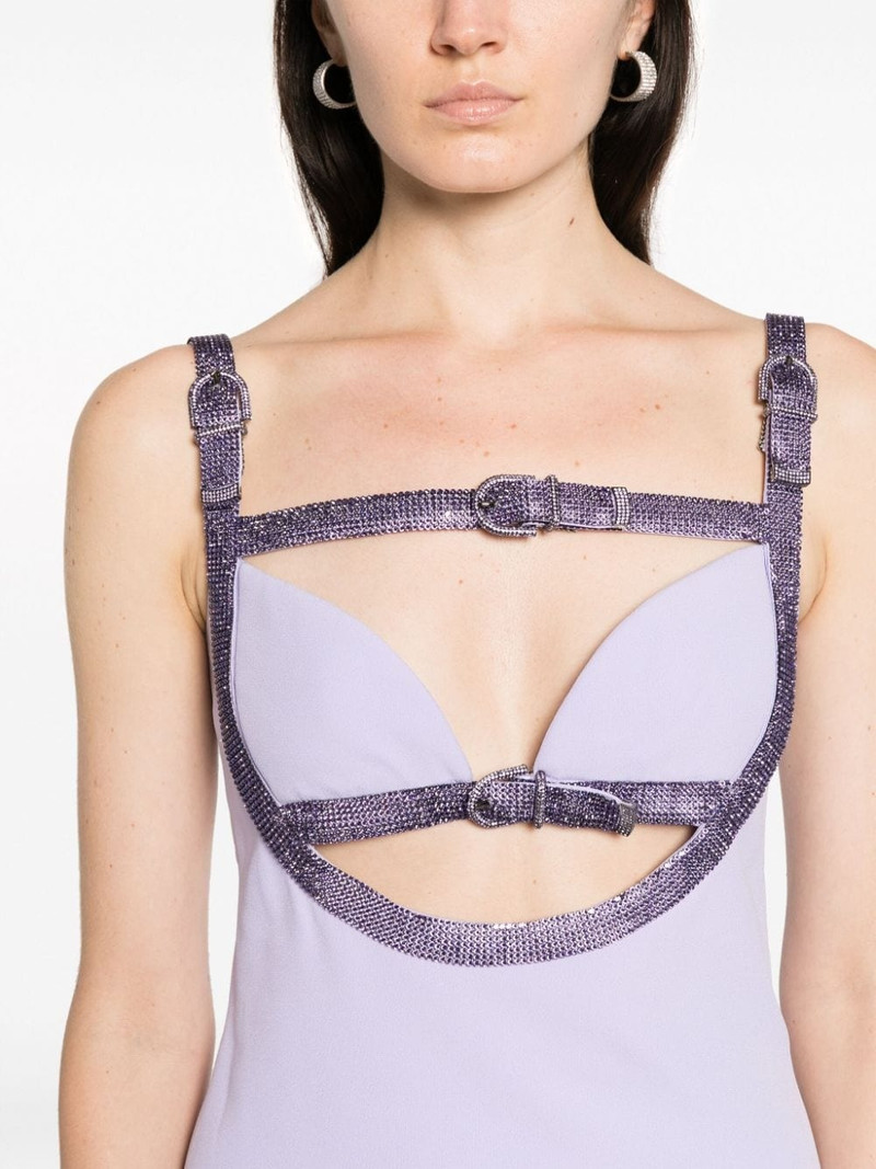 crystal-embellished cut-out minidress 5