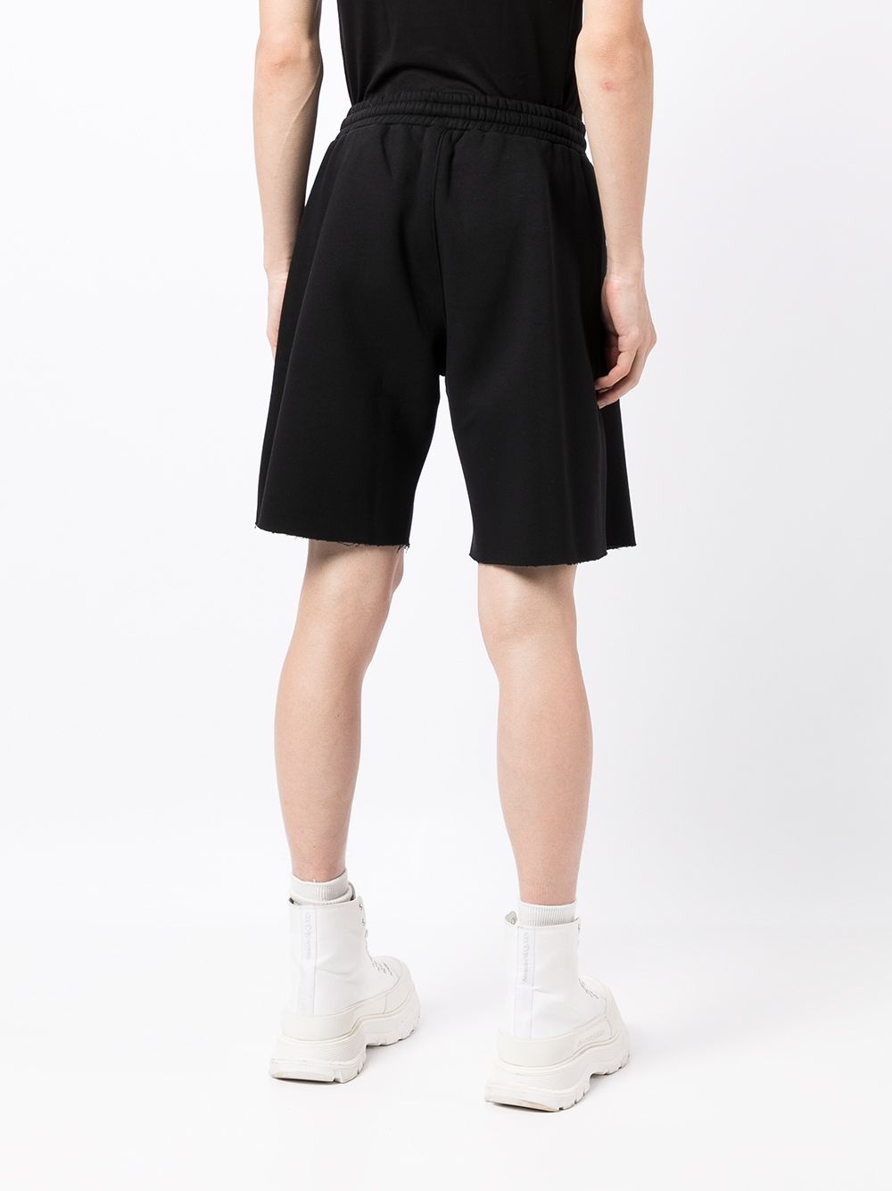 logo print track shorts - 4