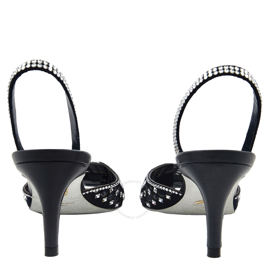 Rene Caovilla Carrie Crystal Embellished Slingback Pumps - 3