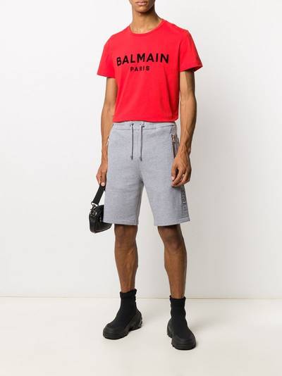 Balmain logo embossed bermuda shorts outlook