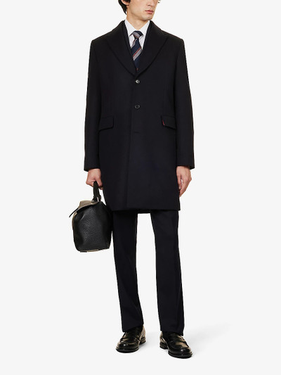 Paul Smith Single-breasted front-pocket wool and cashmere-blend coat outlook