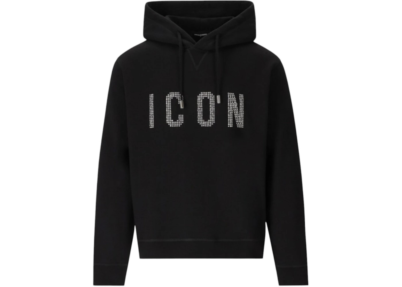 Dsquared2 Studded Icon Logo Hoodie Black - 1