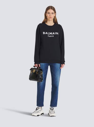 Balmain Cotton eco-designed sweatshirt with flocked Balmain logo outlook