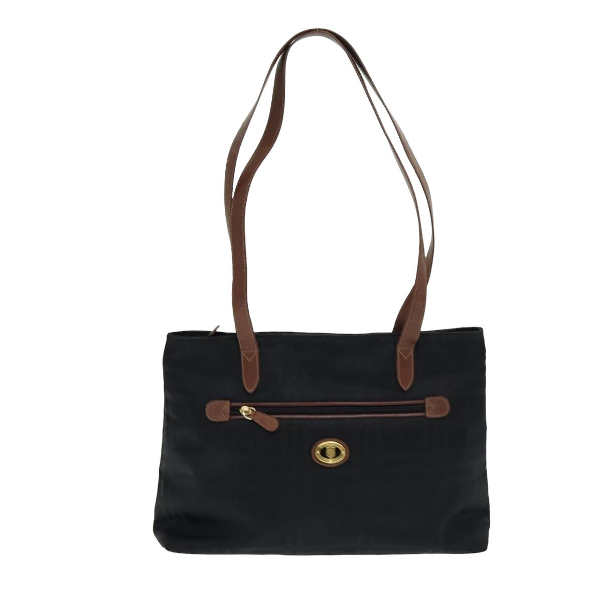 Burberry Nova Check Tote Bag Canvas Leather Black - 13