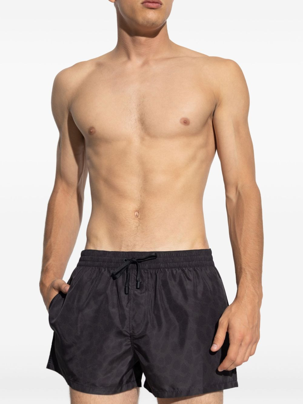 drawstring-fastening swim shorts - 3