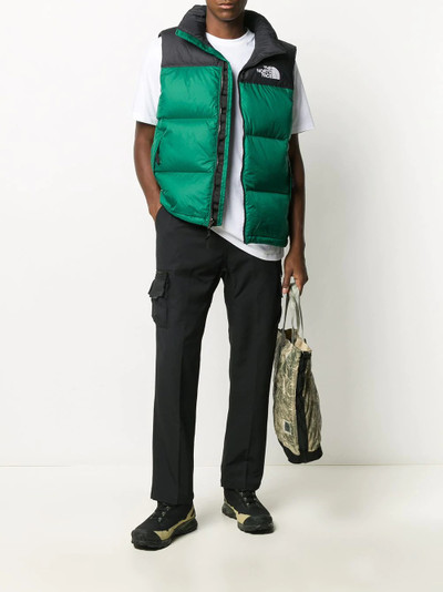 The North Face logo embroidered zip-up gilet  outlook