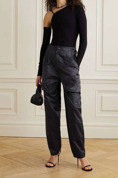 Isabel Marant Ferima paneled coated-cotton tapered pants outlook