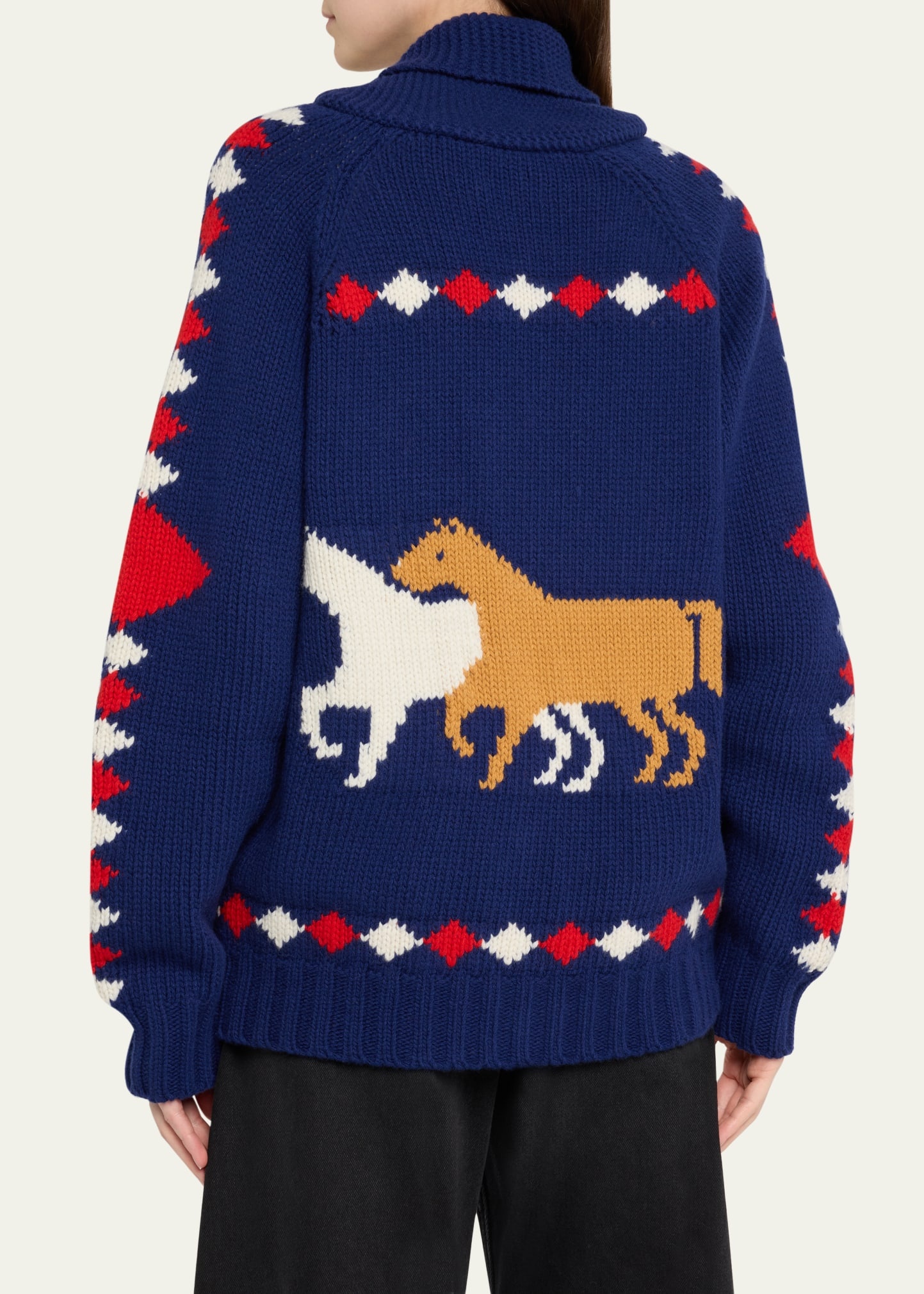Diamond Corral Horse Merino Wool Cardigan - 3