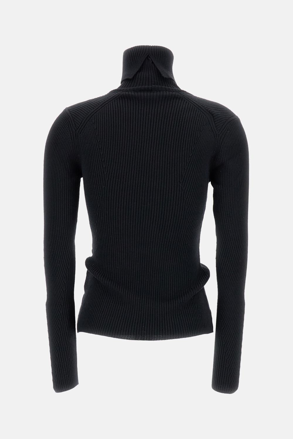 Ribbed Turtleneck Sweater - 3