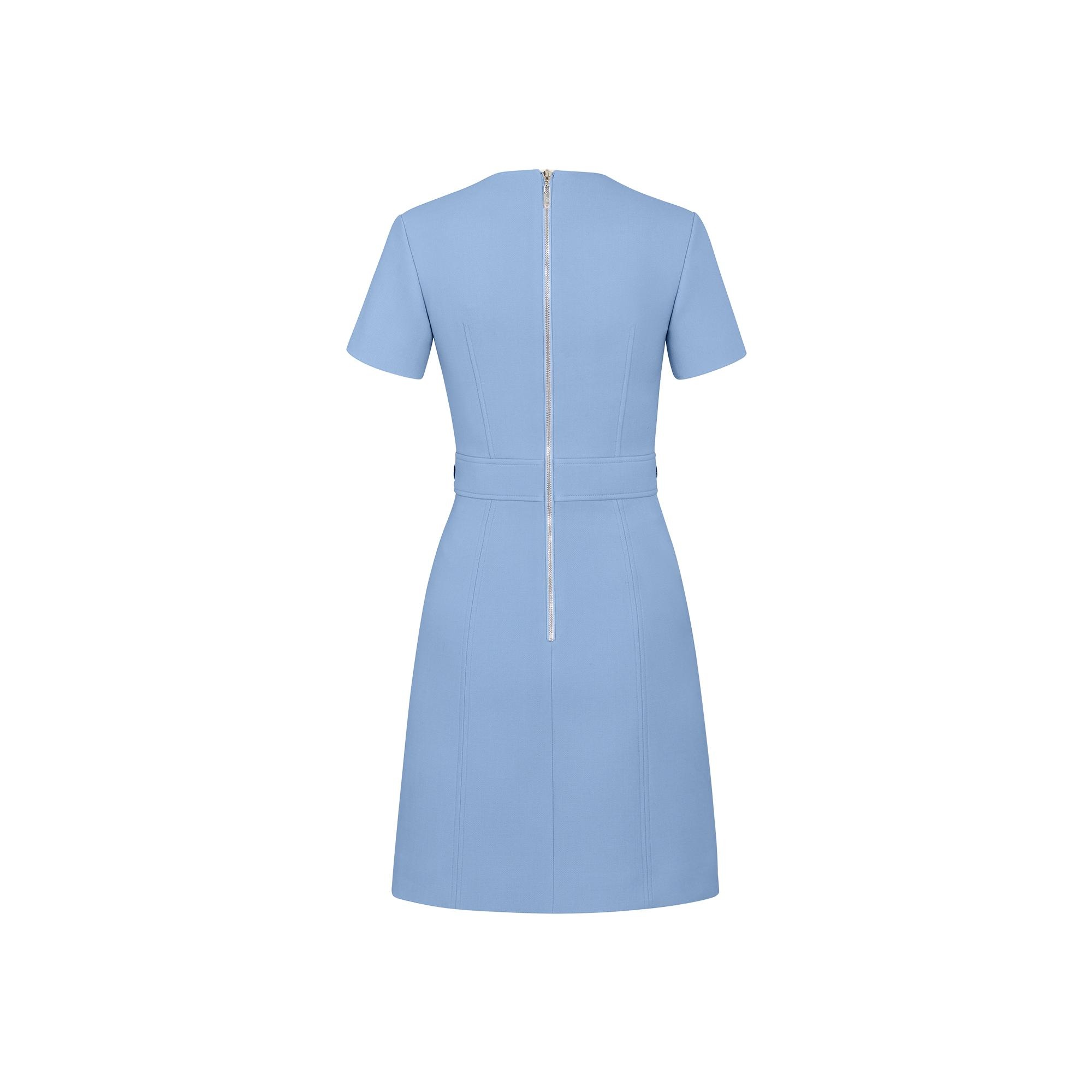 Short-Sleeved Dress With Zip Detail - 3