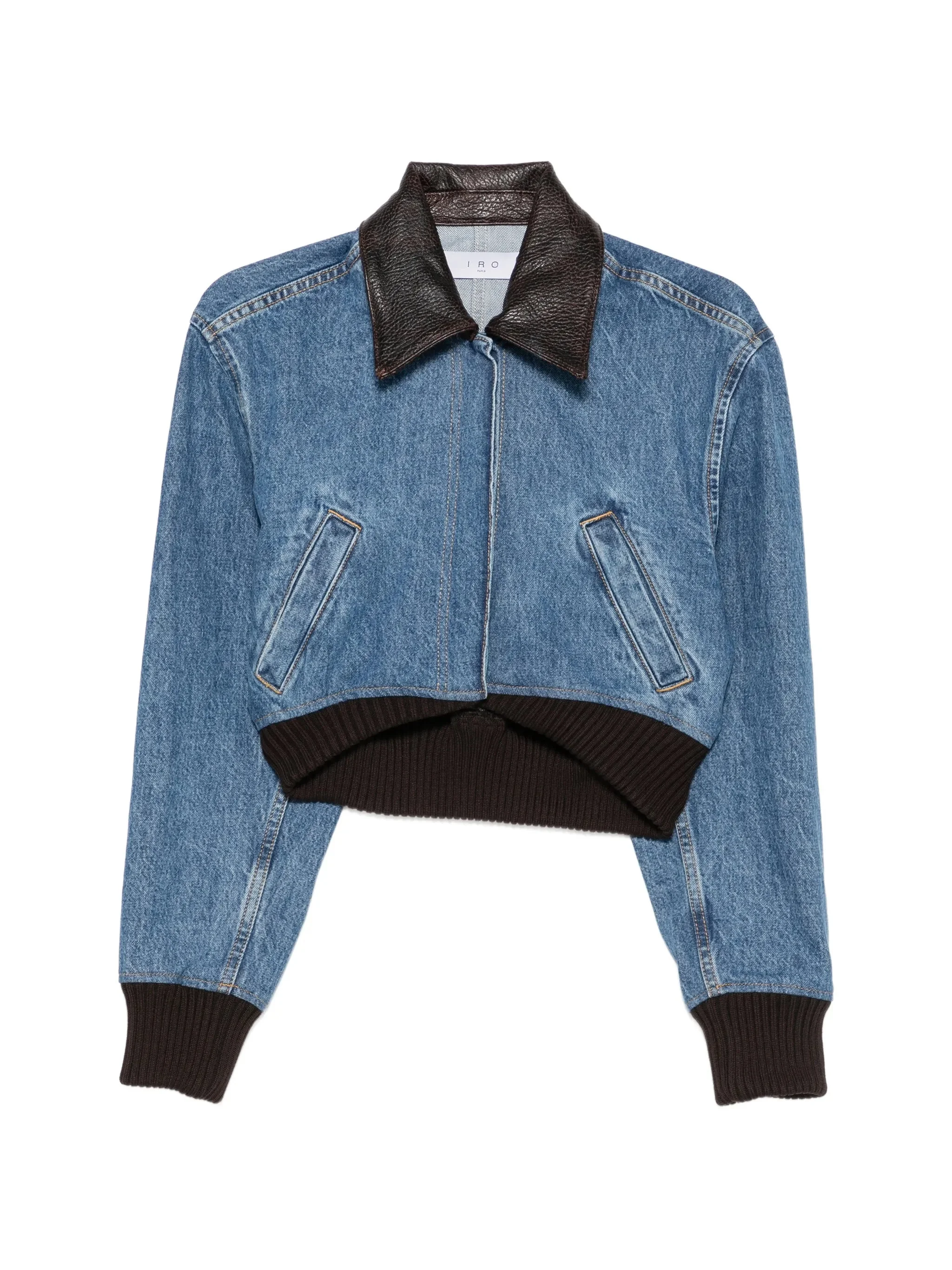 Iro Cropped Contrast-collar Jacket - 1