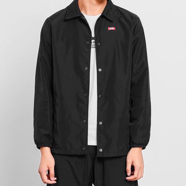 Vans Back Alphabet Logo Printing Jacket Couple Style Black VN0A489UBLK - 3
