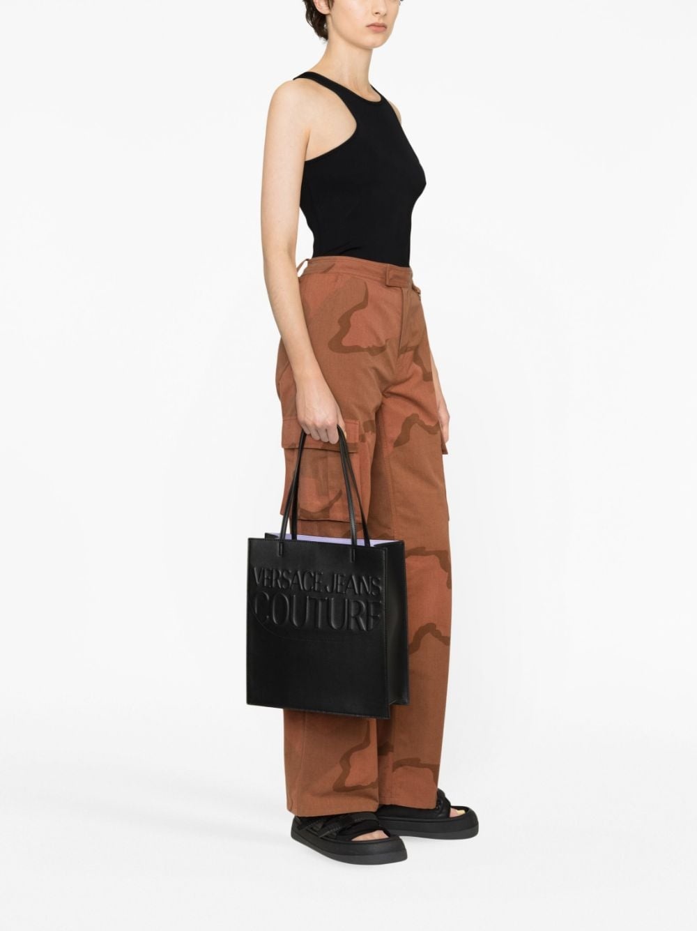 embossed-logo tote bag - 2
