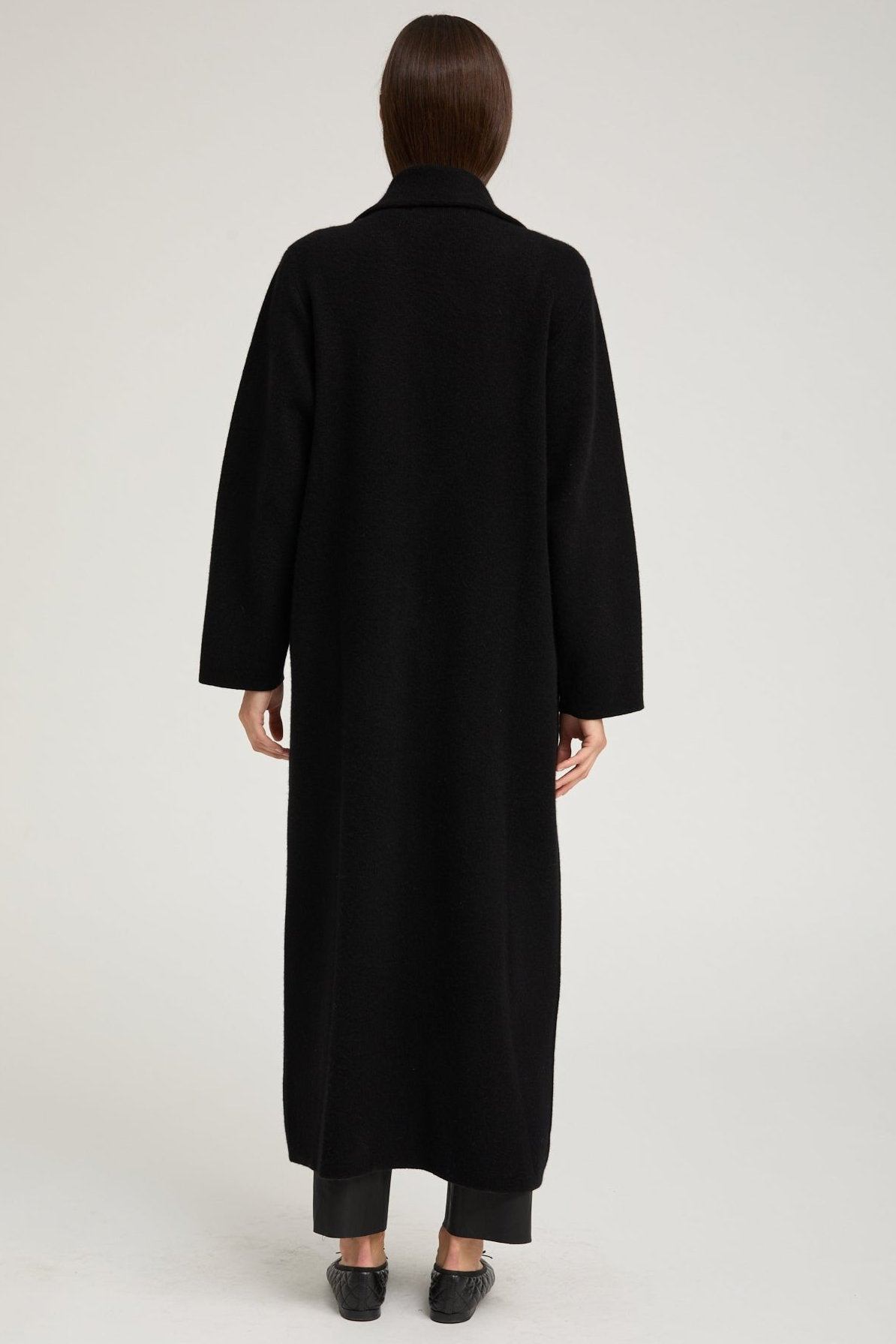BLACK CASHMERE CLASSIC COAT - 3