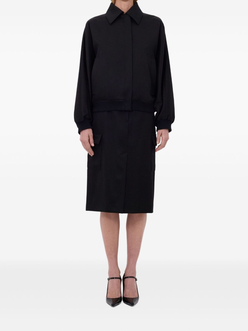 Loulou de Saison FROST spread-collar bomber jacket outlook