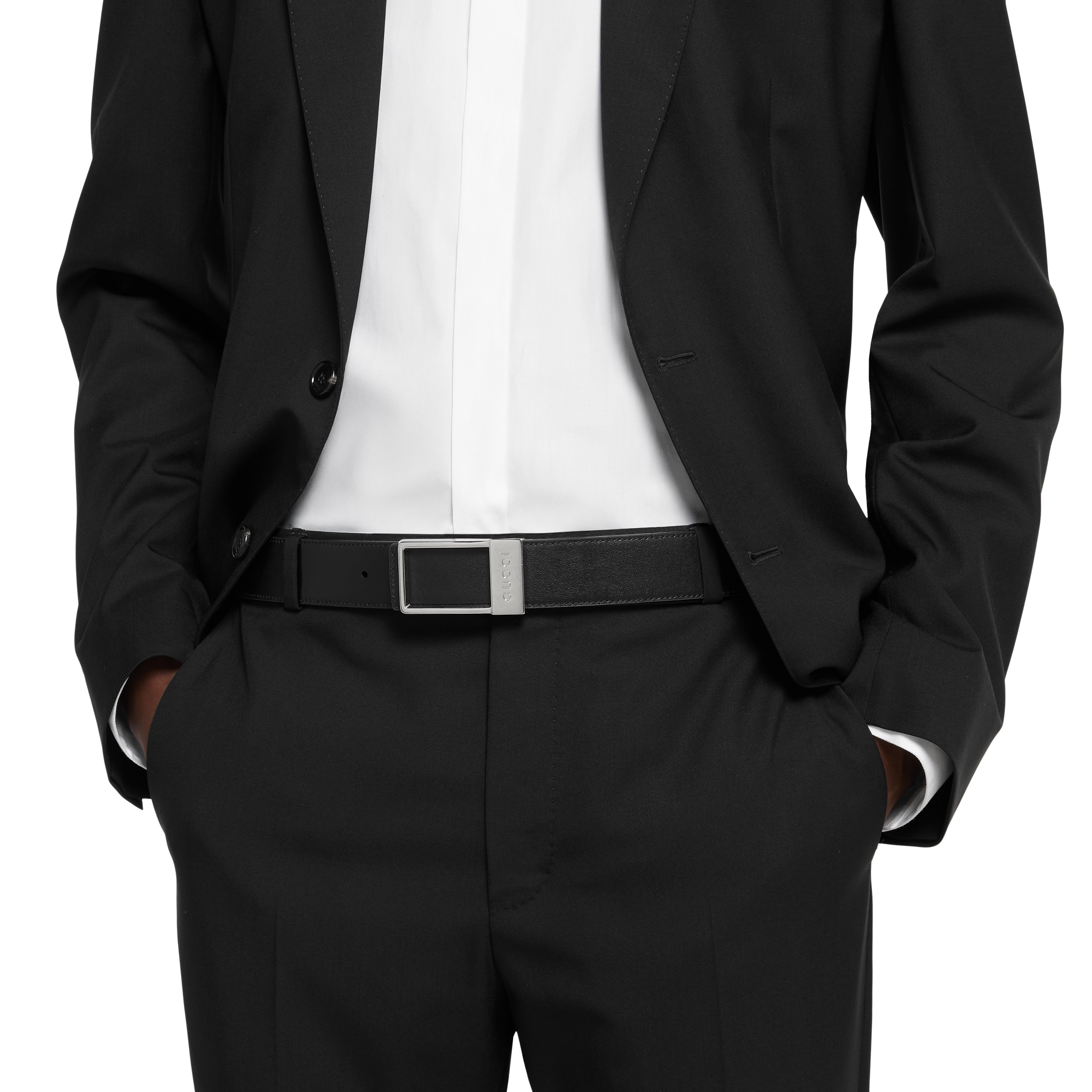 Reversible belt with rectangular buckle - 4