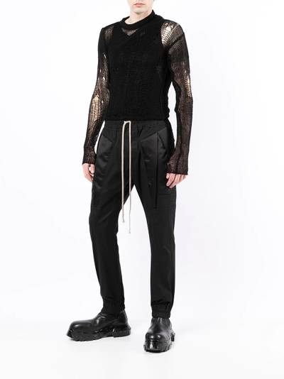 Rick Owens Banana Net distressed-knit jumper outlook