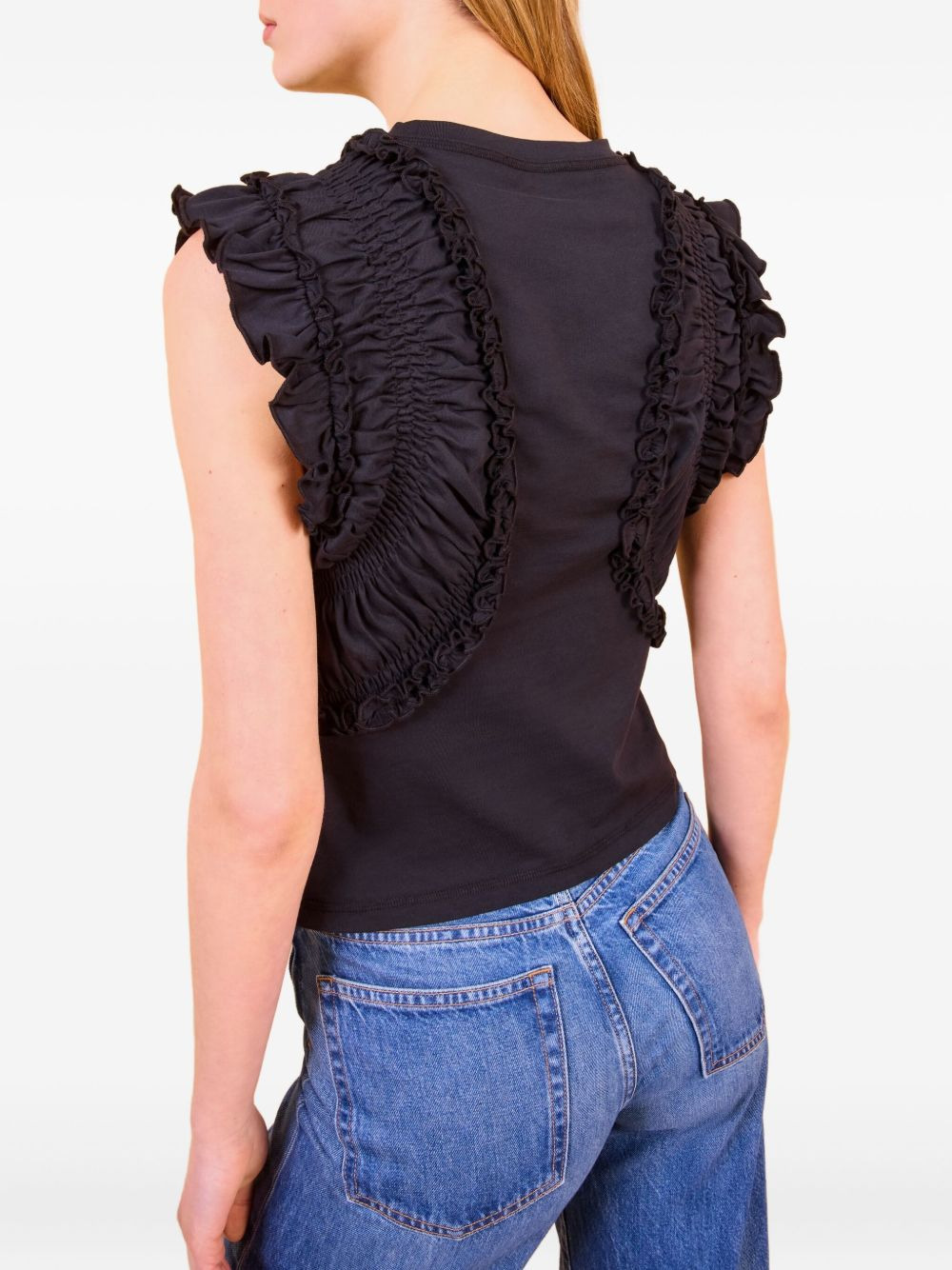 ruffled smocked top - 3