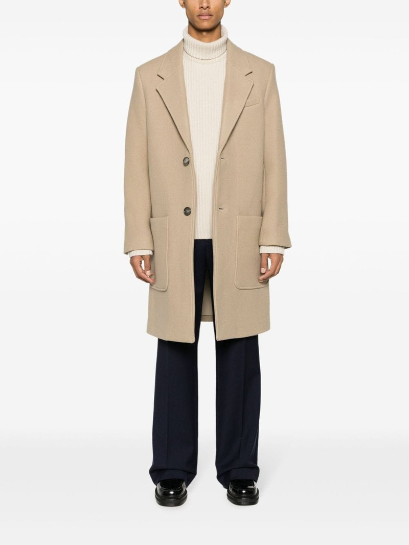 AMI Paris virgin wool single-breasted coat outlook