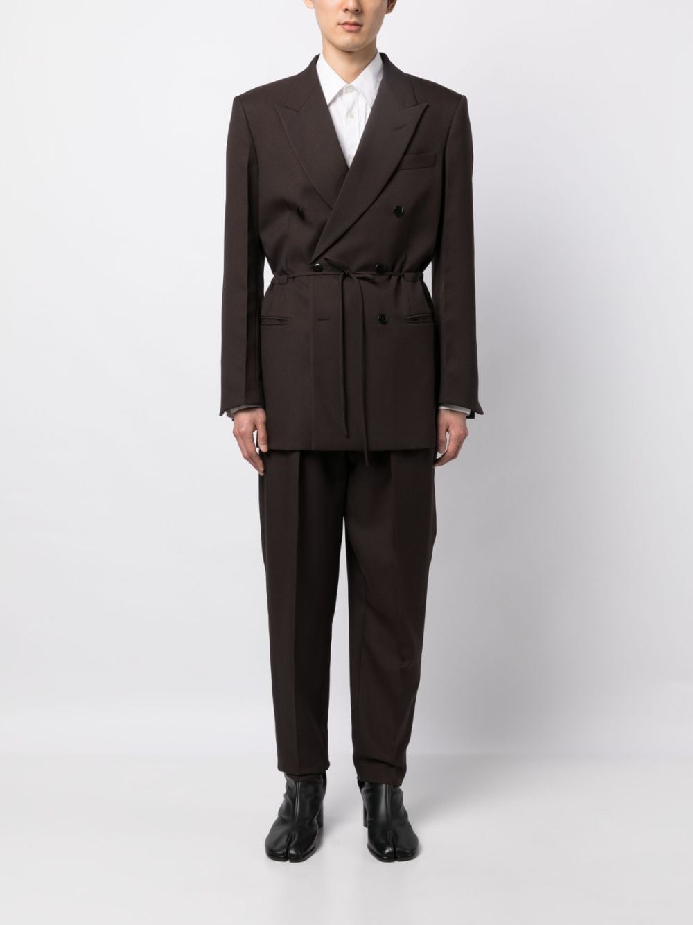 tapered box-pleated trousers - 2