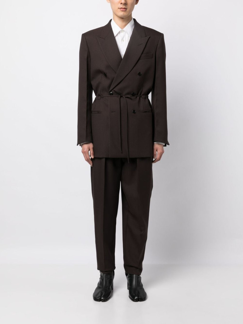 RANDOM IDENTITIES tapered box-pleated trousers outlook