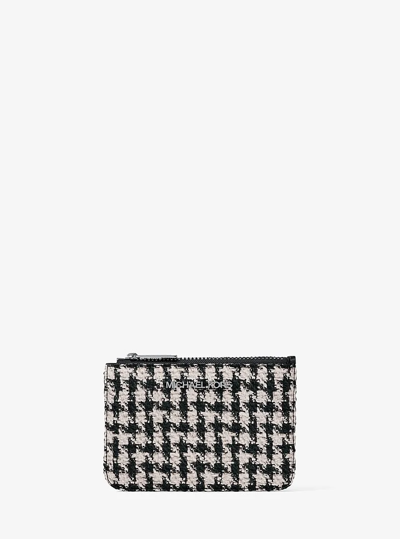 Jet Set Travel Houndstooth Woven Card Case - 1