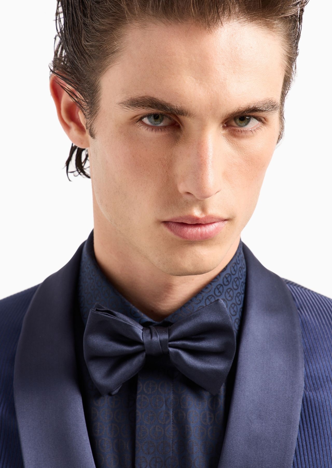 Large silk-blend pre-tied bow tie - 3