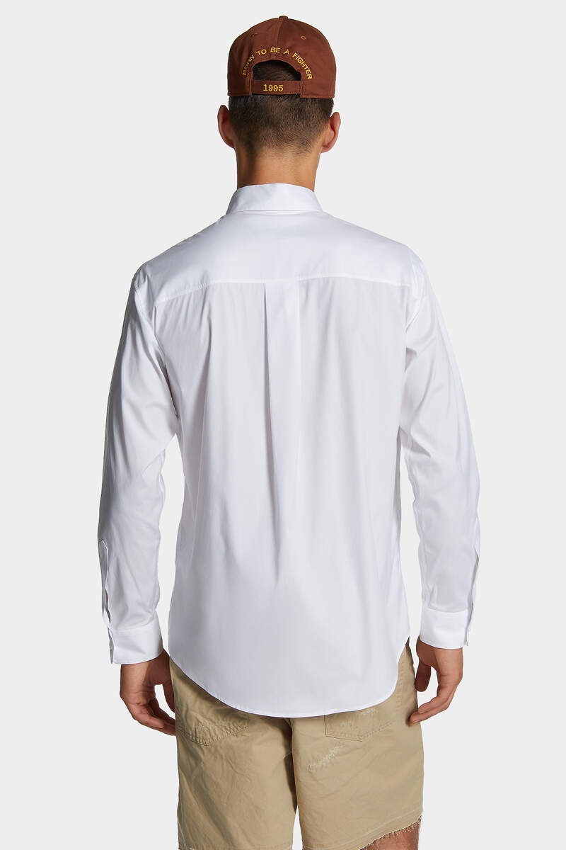 DSQUARED2 COLLEGE DROPPED SHOULDER SHIRT - 4