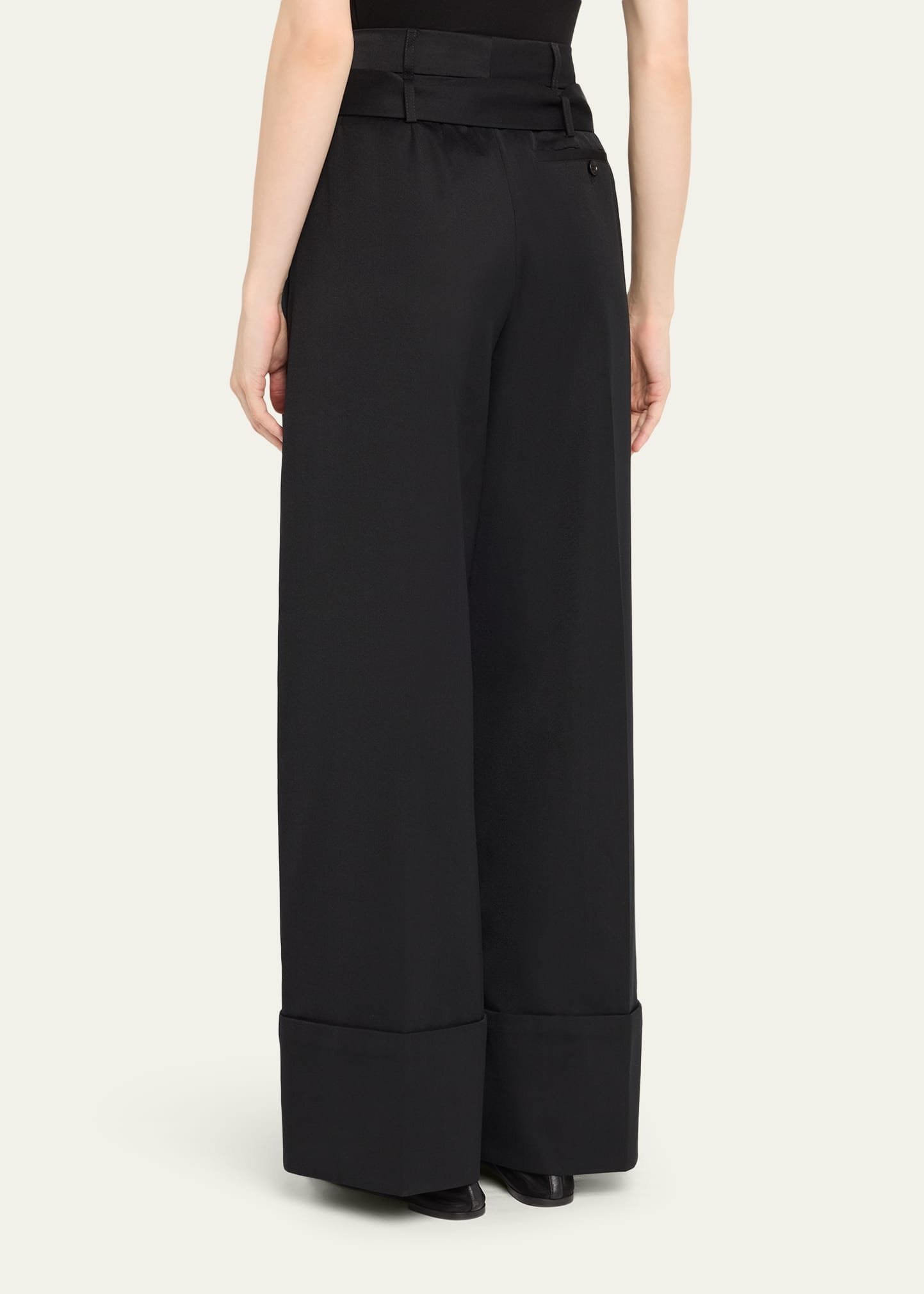 Multi Belt Loop Wide-Leg Trousers - 3