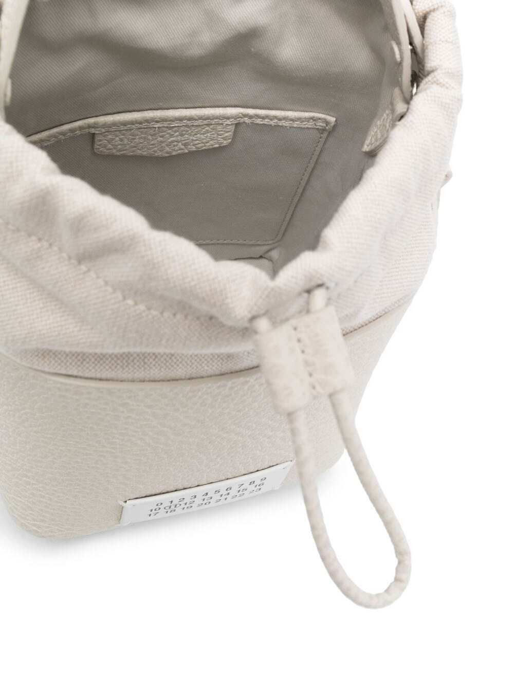 Maison Margiela Women White '5A Bucket' With Chain Adjustable Shoulder Strap In Leather Woman - 3