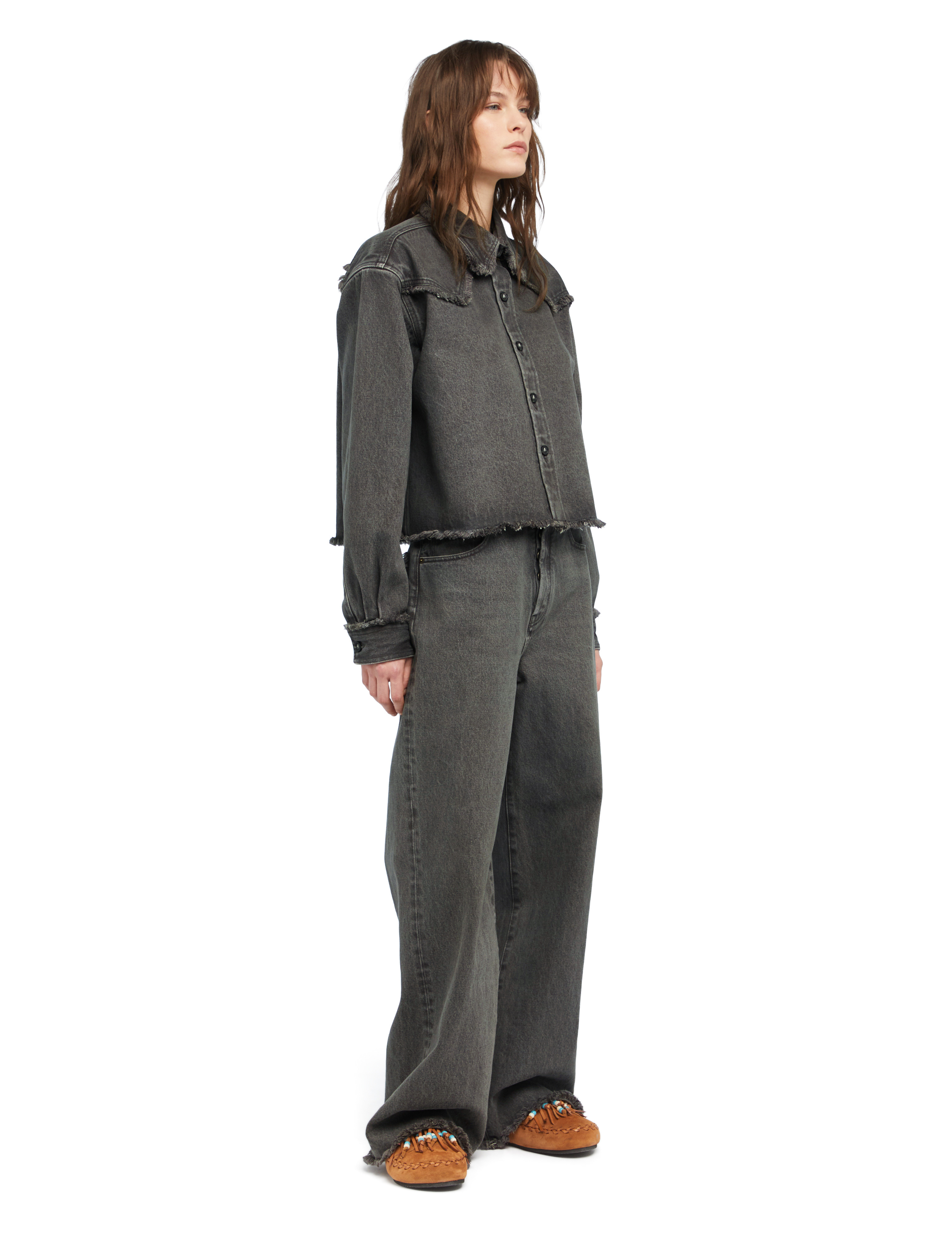 Free Horizons Cropped Denim Shirt - 5