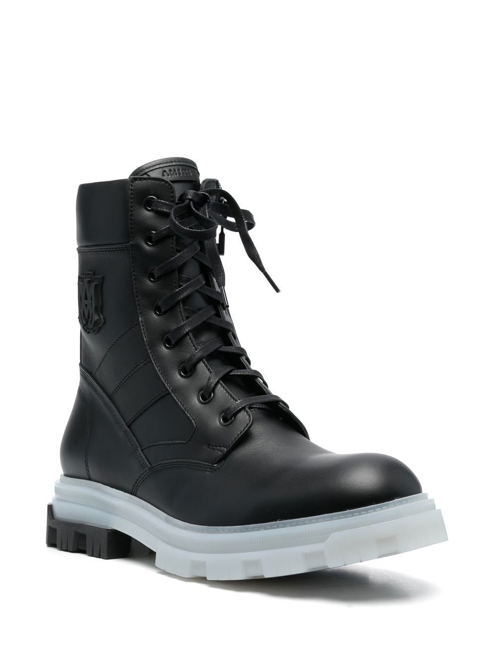 logo patch combat boots - 2