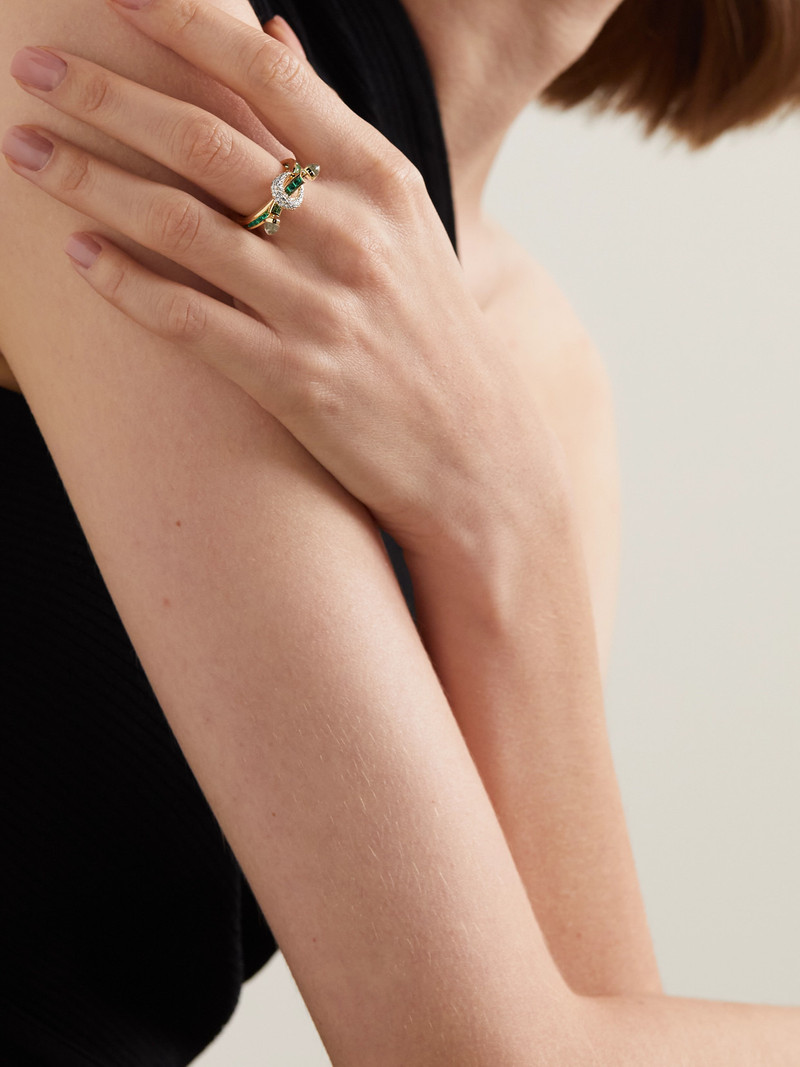 ANANYA Chakra 18-karat Gold Multi-stone Ring outlook