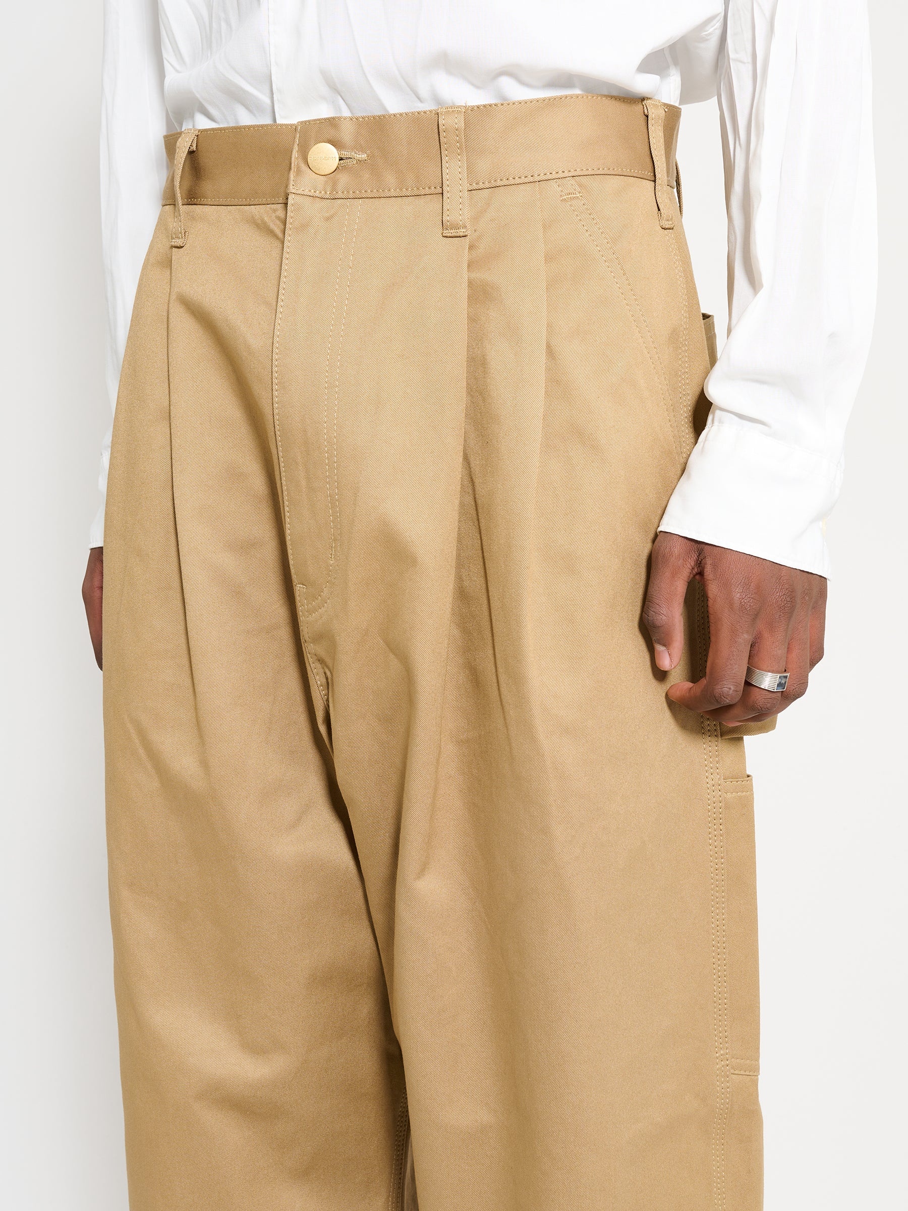 JUNYA WATANABE MAN X CARHARTT WIP COTTON TWILL PANTS BEIGE - 4